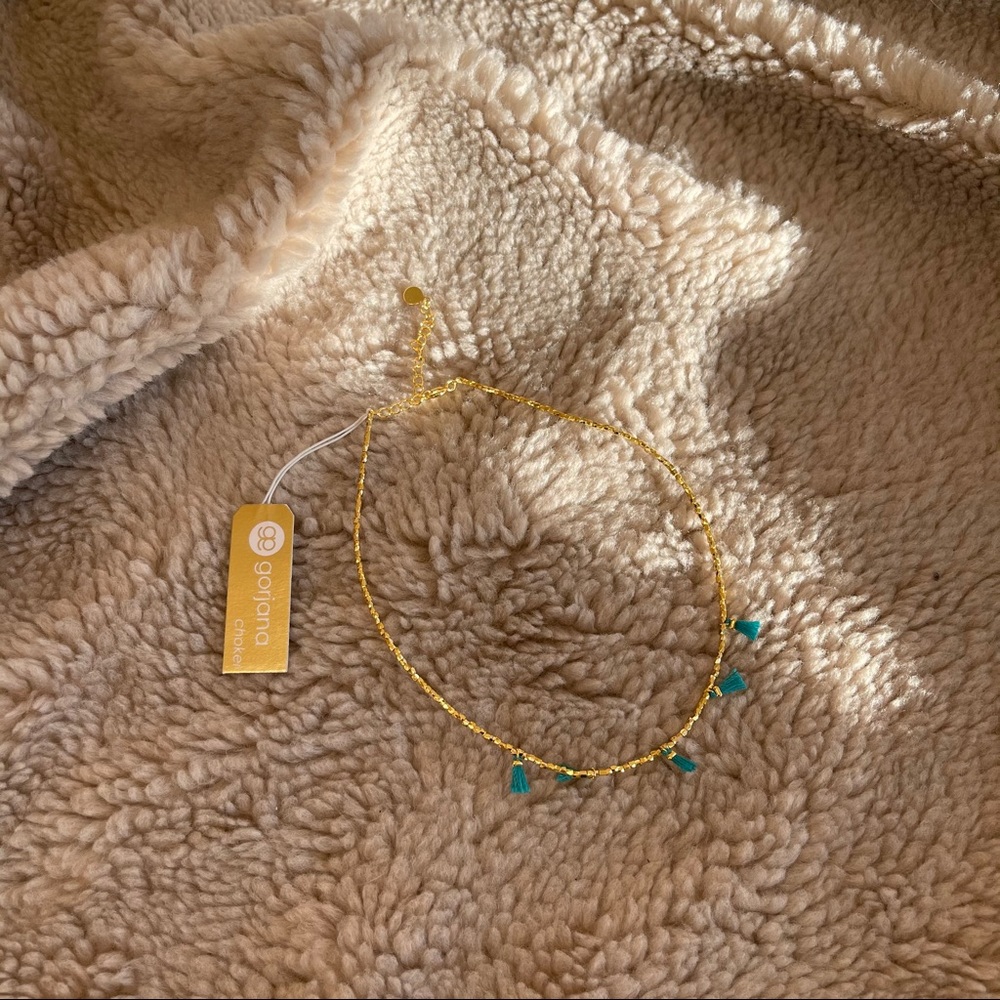 Gorjana 18k Gold Plated Beaded Tassel Choker